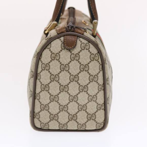 GUCCI GG Canvas Web Sherry Line Hand Bag Beige Red Green 24 012 3841 Auth 49785 - Picture 4 of 16